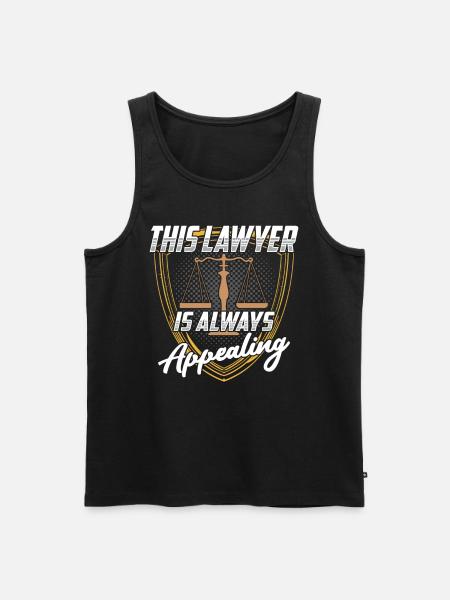 Lawyer Law Degree - Men's Premium Organic Tank Top - black