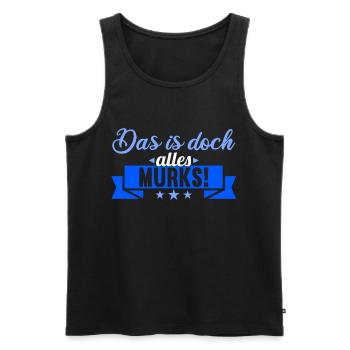 Sächsischer Dialekt Sachsen Sächsische Sprüche - Männer Premium Bio Tank Top - Schwarz - Vorne - Michal (187cm)