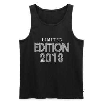 Limited Edition 2018 - Männer Premium Bio Tank Top - Schwarz - Vorne - Michal (187cm)