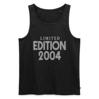 Limited Edition 2004 - Men's Premium Organic Tank Top - black - Front - AI Model Male 178 light (178cm)