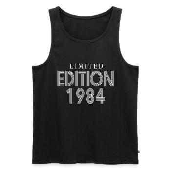 Édition limitée 1984 - Débardeur bio Premium Homme - noir - Devant - Michal (187cm)