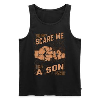 Father and Son - Fist bump Father Figure for Fathers - Men's Premium Organic Tank Top - black - Front - AI Model Male 178 light (178cm)