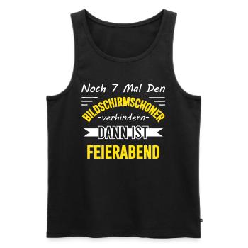 Lustiger Feierabend Arbeit Bürospruch Kollegen - Männer Premium Bio Tank Top - Schwarz - Vorne - Michal (187cm)