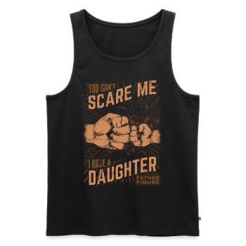 Vater und Tochter - Fist bump Father Figure Vater - Männer Premium Bio Tank Top - Schwarz - Vorne - Michal (187cm)