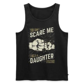 Vater und Tochter - Fist bump Father Figure Vater - Männer Premium Bio Tank Top - Schwarz - Vorne - Michal (187cm)