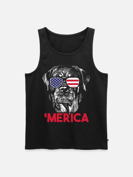 Rottweiler Merica - Men's Premium Organic Tank Top - black