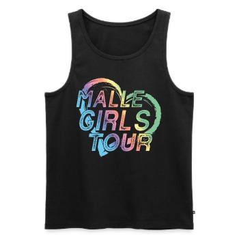 Visite de Malle Girls - Débardeur bio Premium Homme - noir - Devant - Michal (187cm)