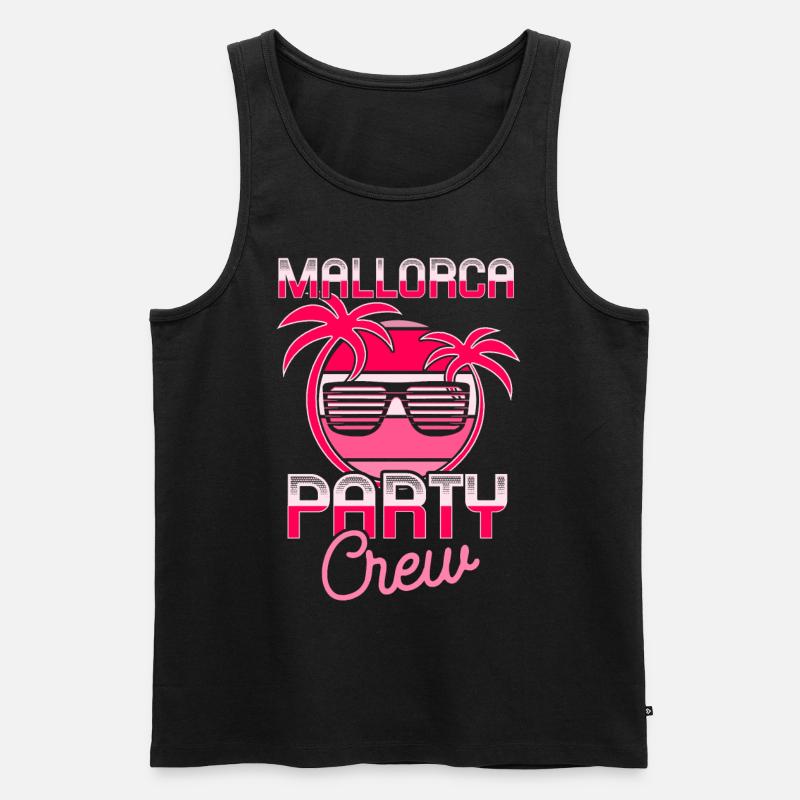 Mallorca Party Crew - Männer Premium Bio Tank Top - Schwarz