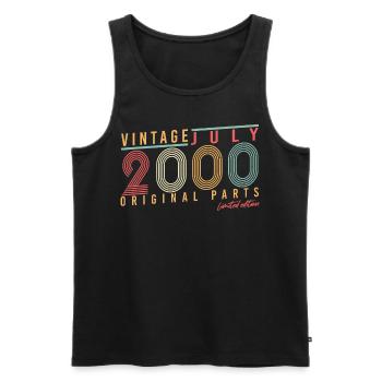 Geburtsmonat Juli 2000 - Männer Premium Bio Tank Top - Schwarz - Vorne - AI Model Male 178 light (178cm)