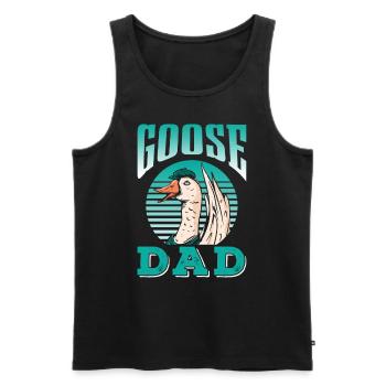 Oie Père Papa Animal Oies De compagnie Oie - Débardeur bio Premium Homme - noir - Devant - Michal (187cm)