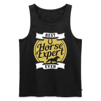 Bester Pferdeexperte Aller Zeiten Reiten Pferd - Männer Premium Bio Tank Top - Schwarz - Vorne - AI Model Male 178 light (178cm)