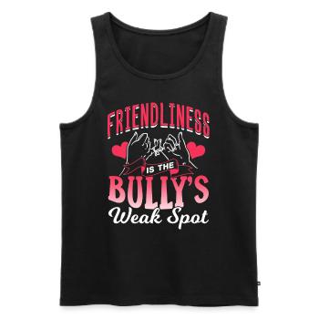 Freundlichkeit Ist Die Schwachstelle Des Bullys - Männer Premium Bio Tank Top - Schwarz - Vorne - AI Model Male 178 light (178cm)