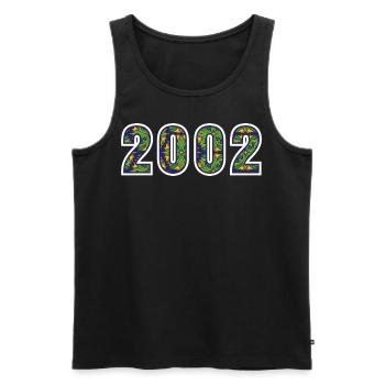 2002 Année Verte - Débardeur bio Premium Homme - noir - Devant - Michal (187cm)