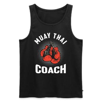 Muay Thai Trainer Fighter Arts martiaux Arts martiaux Arts martiaux Arts martiaux - Débardeur bio Premium Homme - noir - Devant - Michal (187cm)