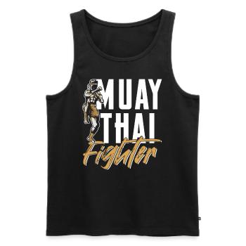 Muay Thai Fighter Arts Martiaux Arts Martiaux Arts Martiaux Arts Martiaux - Débardeur bio Premium Homme - noir - Devant - Michal (187cm)