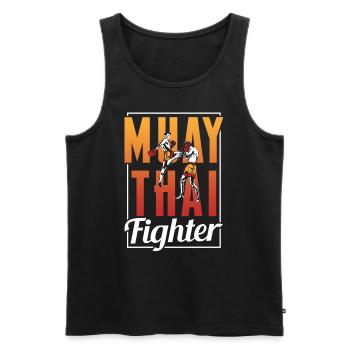 Muay Thai Fighter Arts Martiaux Arts Martiaux Arts Martiaux Arts Martiaux - Débardeur bio Premium Homme - noir - Devant - Michal (187cm)
