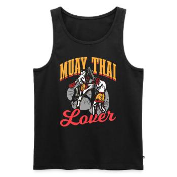 Muay Thai Lover Arts Martiaux Arts Martiaux Combattant de Combat - Débardeur bio Premium Homme - noir - Devant - AI Model Male 178 light (178cm)