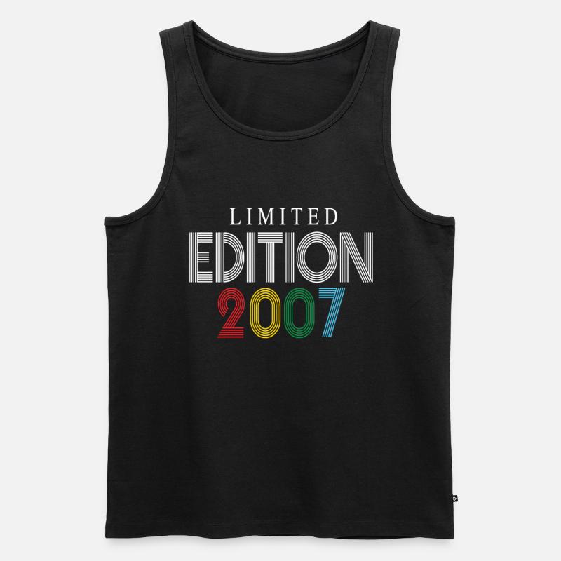 Limited Edition 2007 - Männer Premium Bio Tank Top - Schwarz