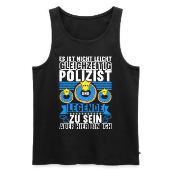 Polizei Polizist - Männer Premium Bio Tank Top - Schwarz - Vorne - Michal (187cm)