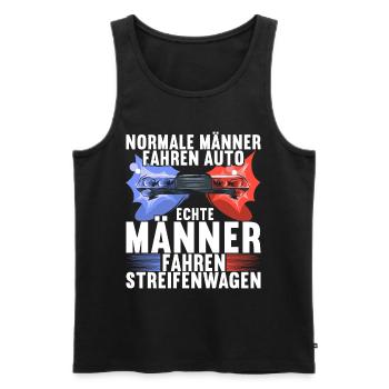 Polizei Polizist - Männer Premium Bio Tank Top - Schwarz - Vorne - Michal (187cm)