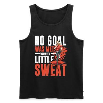 No Goal Was Met Without A Little Sweat für eine - Männer Premium Bio Tank Top - Schwarz - Vorne - Michal (187cm)