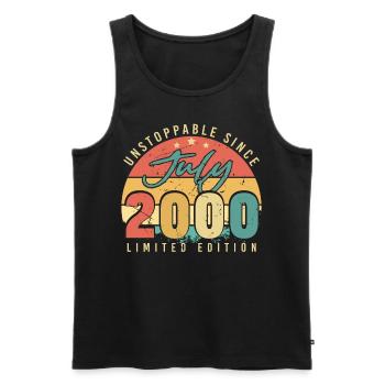 Geboren Im Juli 2000 - Männer Premium Bio Tank Top - Schwarz - Vorne - AI Model Male 178 light (178cm)