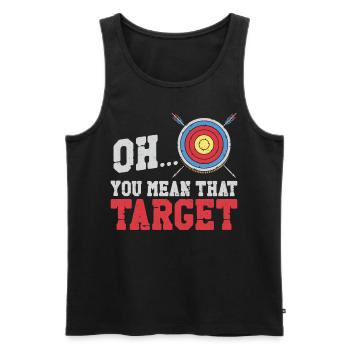 Archery Bow Archer Vintage Target - Men's Premium Organic Tank Top - black - Front - AI Model Male 178 light (178cm)