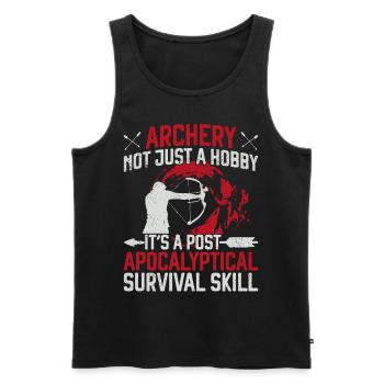 Archery Bow Archer Vintage Archery - Männer Premium Bio Tank Top - Schwarz - Vorne - Michal (187cm)