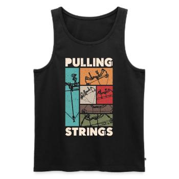 Archery Bow Archer Vintage Retro - Männer Premium Bio Tank Top - Schwarz - Vorne - Michal (187cm)
