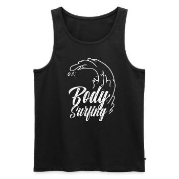 Bodysurfen Bodysurf Bodysurfer Hobby Bodysurfing - Men's Premium Organic Tank Top - black - Front - Michal (187cm)