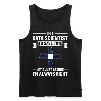 Datenwissenschaftler Data Science Wissenschaft - Männer Premium Bio Tank Top - Schwarz - Vorne - Michal (187cm)