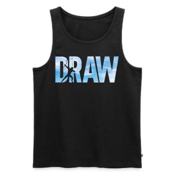 Archery Bow Archer Draw - Männer Premium Bio Tank Top - Schwarz - Vorne - AI Model Male 178 light (178cm)