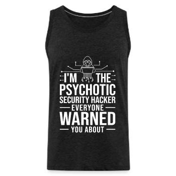 Ethical Hacker Security Computer Hacking - Men's Premium Organic Tank Top - charcoal grey - Front - Alexander (188cm)
