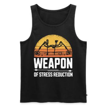 Archery Bow Archer Retro Vintage - Männer Premium Bio Tank Top - Schwarz - Vorne - Michal (187cm)