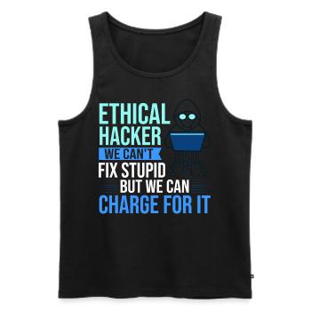 Ethical Hacker Sicherheit Computer Hacking - Männer Premium Bio Tank Top - Schwarz - Vorne - AI Model Male 178 light (178cm)