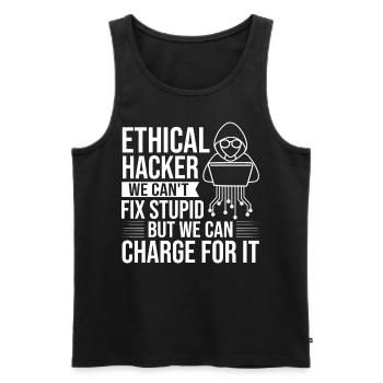 Ethical Hacker Sicherheit Computer Hacking - Männer Premium Bio Tank Top - Schwarz - Vorne - AI Model Male 178 light (178cm)