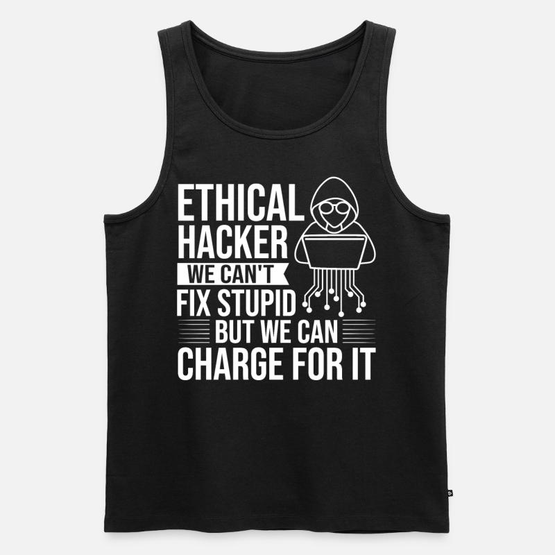 Ethical Hacker Sicherheit Computer Hacking - Männer Premium Bio Tank Top - Schwarz