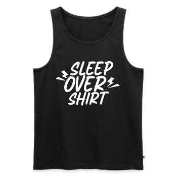 Soirée pyjama Shirt Party Nuitée - Débardeur bio Premium Homme - noir - Devant - Michal (187cm)