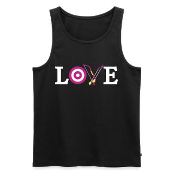 Archery Bow Archer Target Love - Männer Premium Bio Tank Top - Schwarz - Vorne - Michal (187cm)