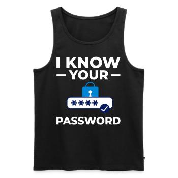 Passwort Hacker Sicherheit Computer Hacking - Männer Premium Bio Tank Top - Schwarz - Vorne - AI Model Male 178 light (178cm)