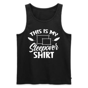 C’est mon Sleepover Shirt Party Stay - Débardeur bio Premium Homme - noir - Devant - Michal (187cm)