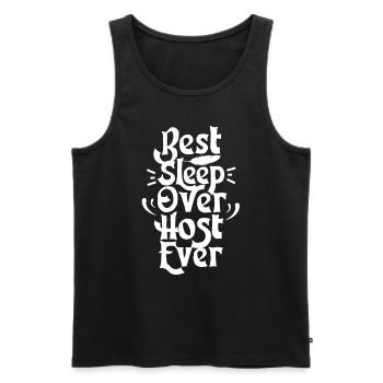 Best Overnight Host Ever Party - Men's Premium Organic Tank Top - black - Front - AI Model Male 178 light (178cm)