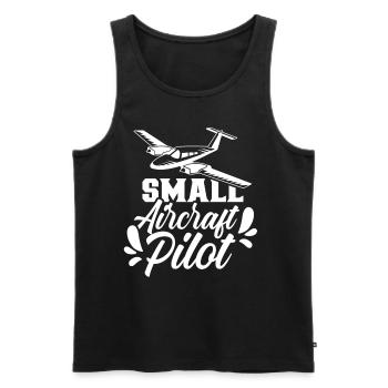 Pilot Of a Small Aircraft Jet Small Aircraft - Men's Premium Organic Tank Top - black - Front - AI Model Male 178 light (178cm)