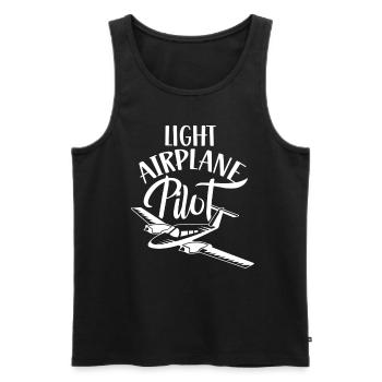 Pilot Eines Leichtflugzeugs Jet Kleinflugzeug - Männer Premium Bio Tank Top - Schwarz - Vorne - AI Model Male 178 light (178cm)