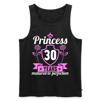 30 year old girl 30 bday Princess 30 birthday - Men's Premium Organic Tank Top - black - Front - AI Model Male 178 light (178cm)