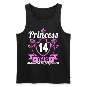 14 year old girl 14 bday Princess 14 birthday - Männer Premium Bio Tank Top - Schwarz - Vorne - AI Model Male 178 light (178cm)