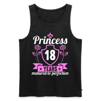 18 ans fille 18 bday Princesse 18 anniversaire - Débardeur bio Premium Homme - noir - Devant - Michal (187cm)