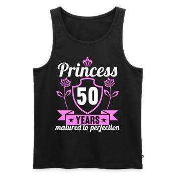 50 year old girl 50 bday Princess 50 birthday - Men's Premium Organic Tank Top - black - Front - Michal (187cm)