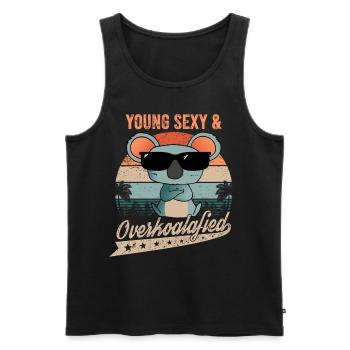 Young Sexy And Overkoalafied Koala Koala Bear Deco - Men's Premium Organic Tank Top - black - Front - AI Model Male 178 light (178cm)