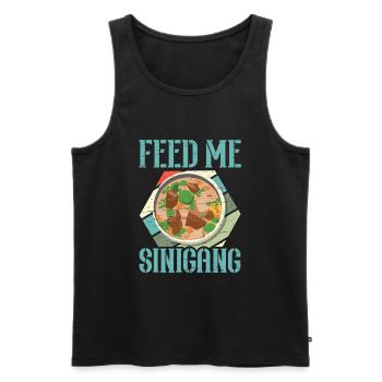 Feed Me Sinigang Filipino Food Pinay Pinoy Suppe - Männer Premium Bio Tank Top - Schwarz - Vorne - AI Model Male 178 light (178cm)